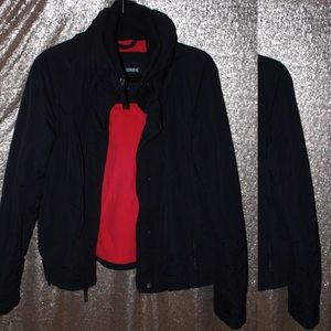 Abercrombie Navy Winter Fleece-Lined Jacket
